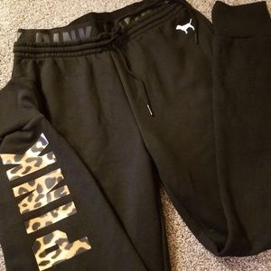 PINK Leopard Joggers